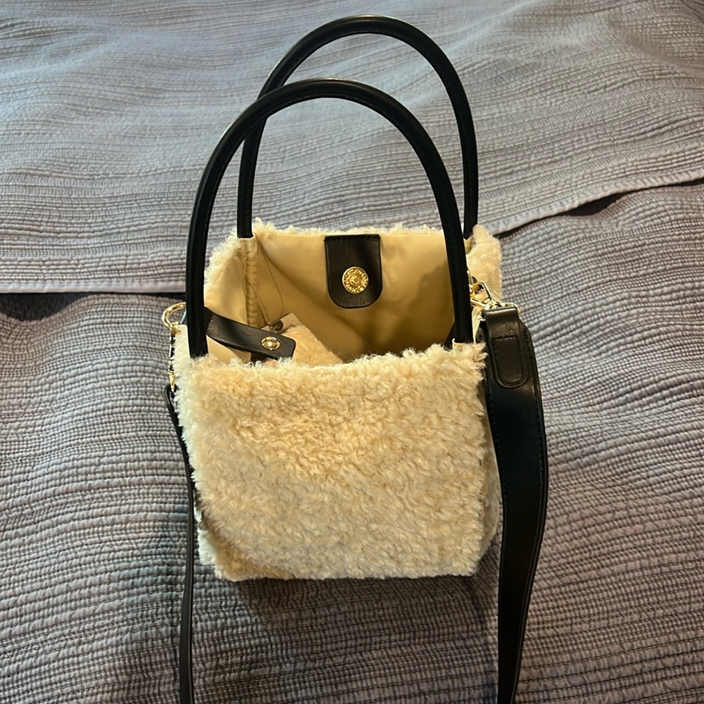 Anthropology purse shearling